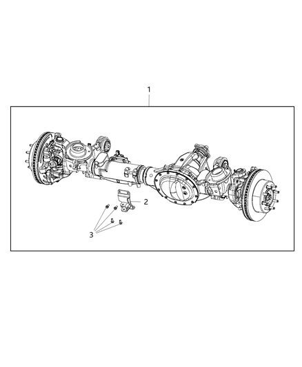 2017 Ram 2500 Axle Assembly, Front Diagram for 68188017AH