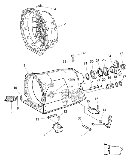 2005 Dodge Magnum Transmission Case & Related Parts Diagram 2 - Thumbnail