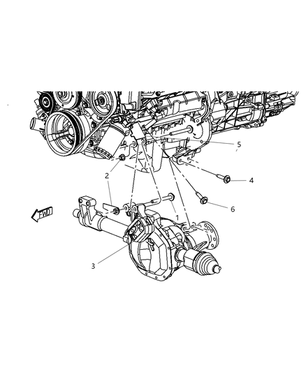 2008 Dodge Dakota Engine Mounting Diagram 5 - Thumbnail