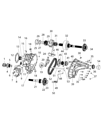 2008 Dodge Ram 1500 Output Shaft Seal Diagram for 5003419AA