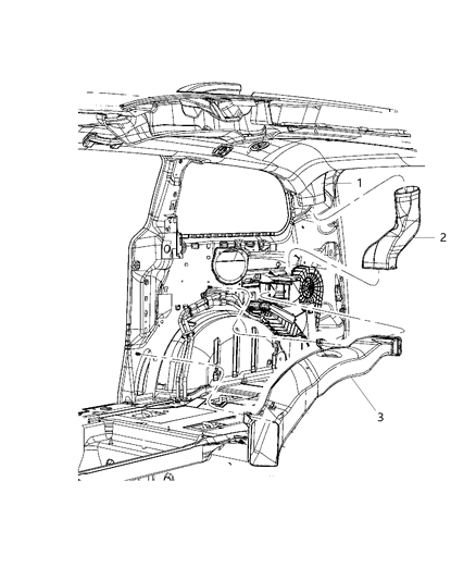 2015 Ram C/V Ducts, Rear Diagram
