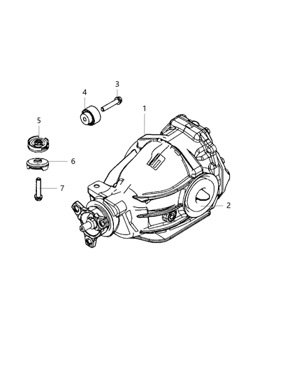 2008 Dodge Challenger Differential Rear Axle See Note Diagram for 5037799AC