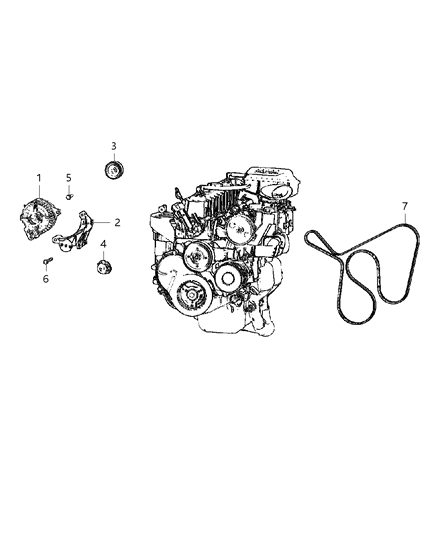 2000 Jeep Wrangler Alternator Diagram 2 - Thumbnail