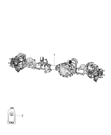 Axle Assembly, Front Diagram for 68376927AE