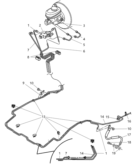 2006 Jeep Wrangler Brake Lines & Hoses, Front Diagram 4 - Thumbnail