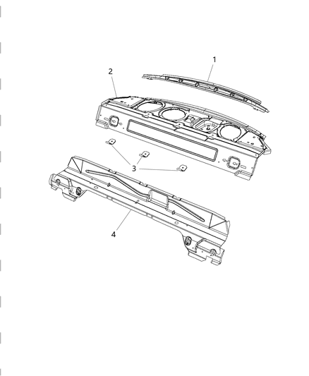 2017 Dodge Charger Rear Shelf Panel of Body - Sheet Metal Except Doors Diagram