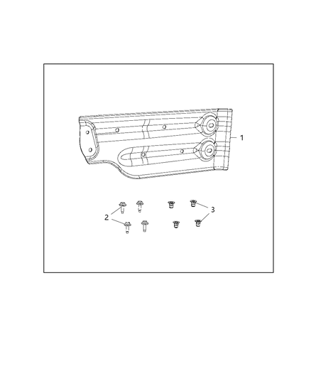2017 Ram 1500 Plate Kit, Skid Diagram 2 - Thumbnail