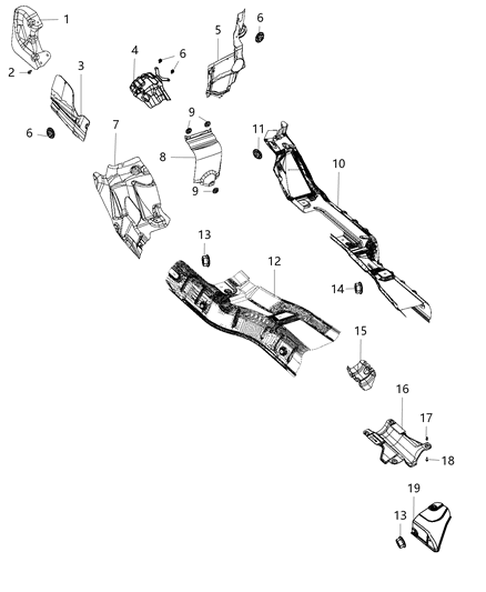 2021 Jeep Grand Cherokee Air Inlet Nut Diagram for 6505326AA