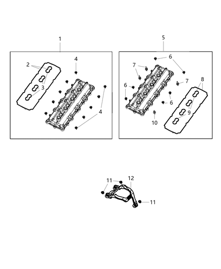 2020 Ram 3500 Pickup Cylinder Head Covers Diagram 1 - Thumbnail
