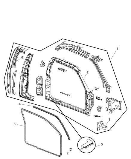 2011 Ram Dakota Front Aperture Panel Diagram 2 - Thumbnail