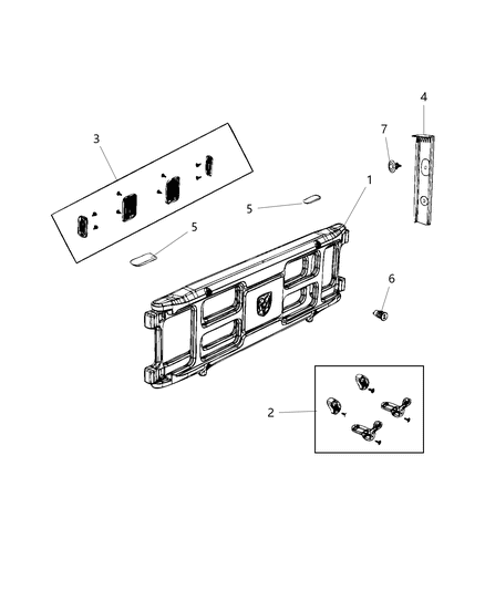 2019 Ram 2500 Pickup Box Divider Diagram