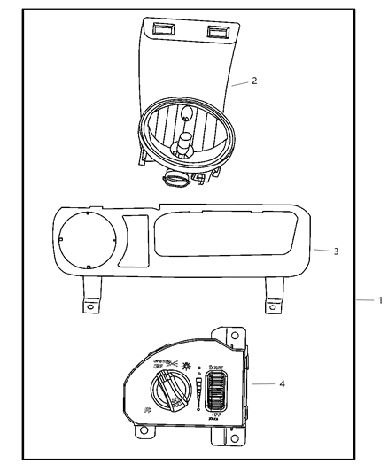 2001 Dodge Ram 3500 Quad & Club Cab Light Kit - Fog Diagram
