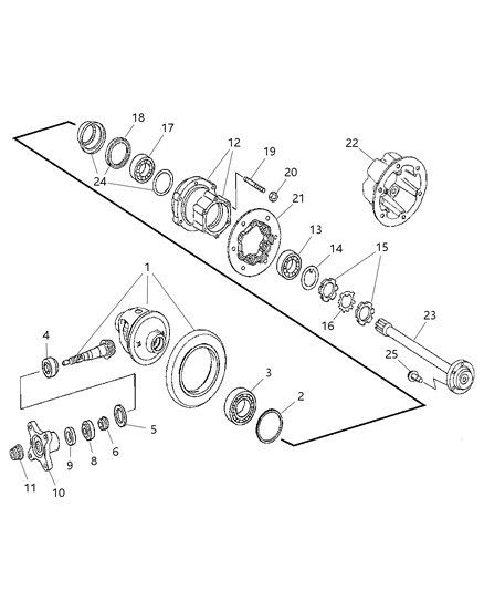 2009 Dodge Sprinter 3500 Axle Shaft, Rear Passenger Side Diagram for 68026052AA