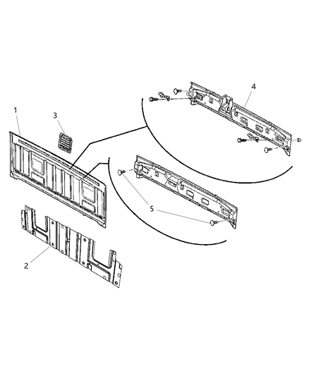 2014 Ram 3500 Pickup Aperture Panel And Pillar Supports - Cab Back Diagram