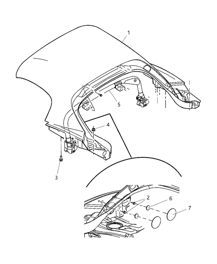 2009 Dodge Viper Extension B Pillar Diagram for 5030165AD
