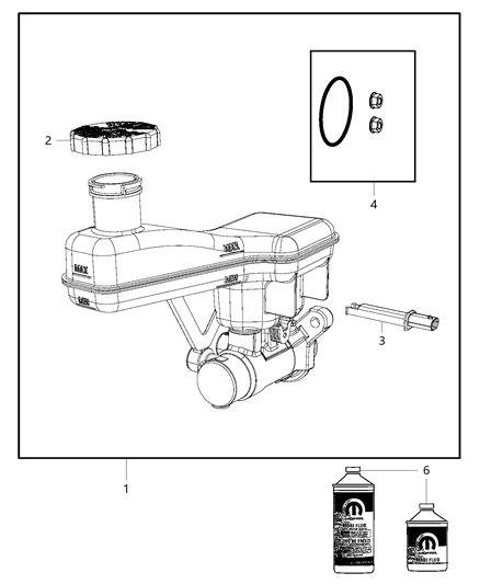 2017 Chrysler Pacifica Fluid Level Sensor Diagram for 68306576AB