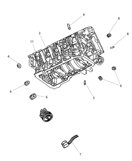 2005 Dodge Dakota Cylinder Block Diagram 2 - Thumbnail