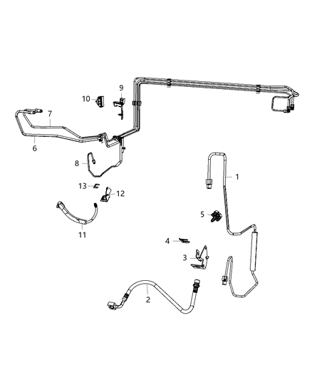 2011 Chrysler 300 Front Brake Lines & Hoses Diagram 1 - Thumbnail