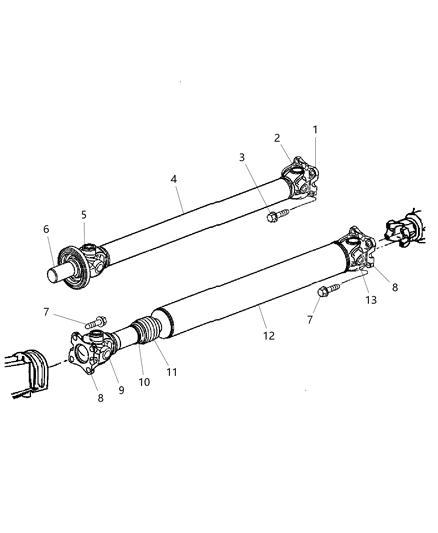 2006 Jeep Liberty Propeller Shaft Diagram 1 - Thumbnail
