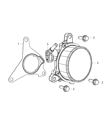 2020 Jeep Renegade Vacuum Pump Bolt Diagram for 68440273AA