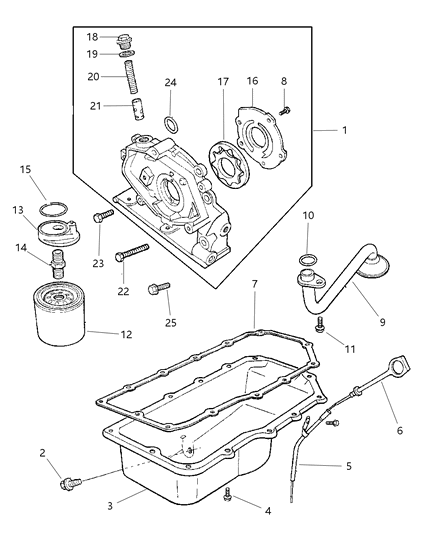 2004 Dodge Stratus Indicator Engine Oil Level Diagram for 4792437AA