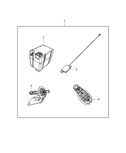 2012 Ram C/V Remote Start of Mopar Accessories - Component Parts Diagram