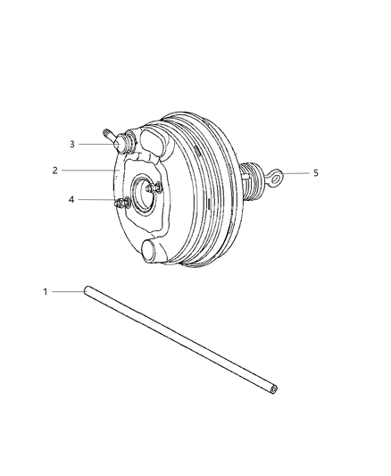 2008 Dodge Challenger Hose Brake Booster Vacuum Diagram for 4779230AC