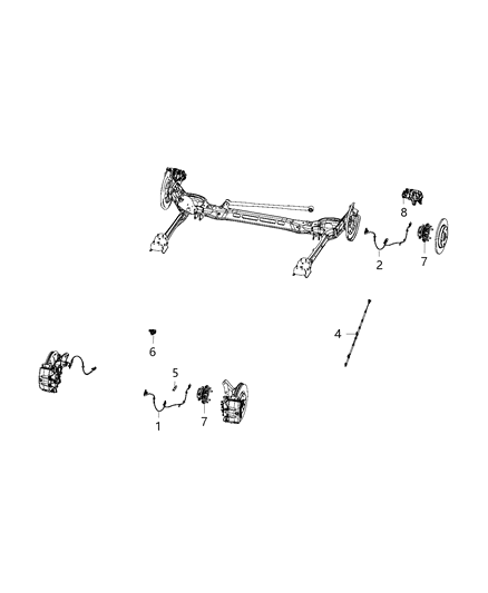 2017 Dodge Grand Caravan Wiring Abs/Esp Harness Diagram for 68091770AB