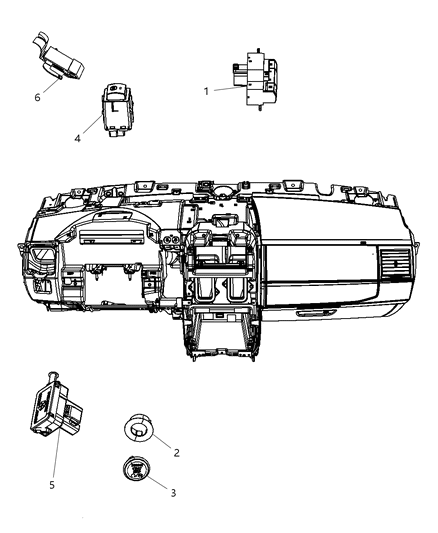2010 Dodge Grand Caravan Switches Instrument Panel Diagram
