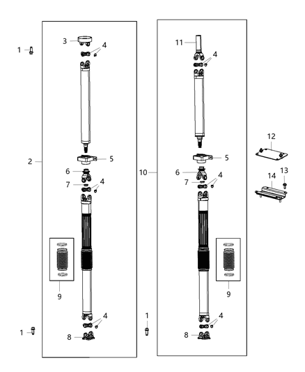 2018 Ram 1500 Universal Joint Kit Diagram for GR048402AB