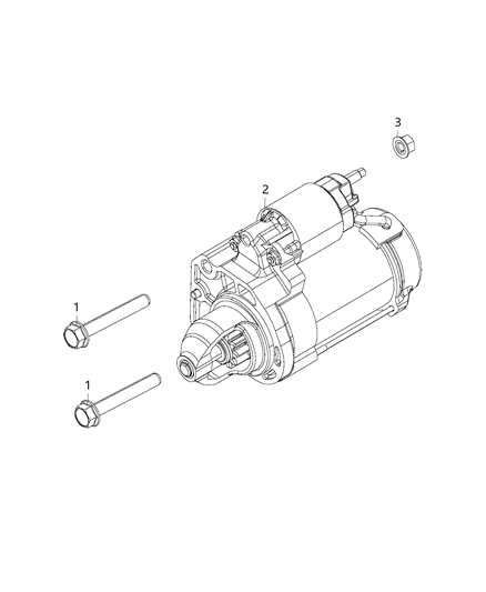 2019 Jeep Cherokee Starter Engine Diagram for 56029615AB