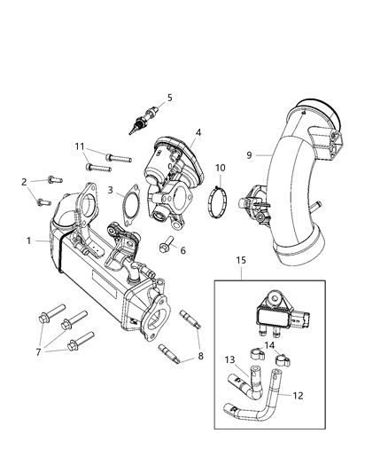 2020 Ram 1500 New Style EGR Valve Diagram 2 - Thumbnail