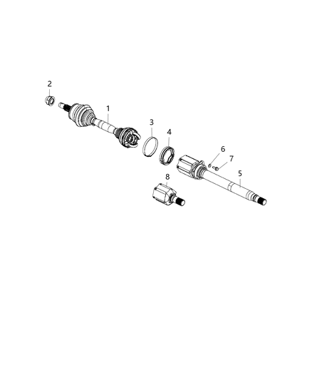 2016 Ram ProMaster City Axle Assembly Clamp, Inner Diagram for 68201149AA