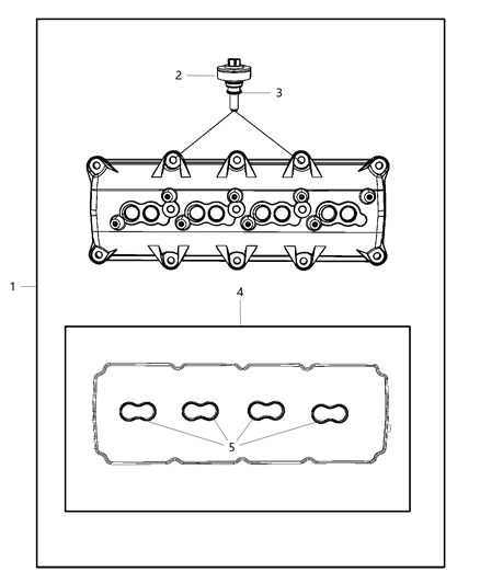 2015 Ram 3500 Cab Chassis Cylinder Head & Cover & Rocker Housing Diagram 1 - Thumbnail