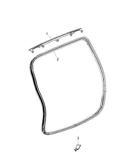 2021 Jeep Compass Weatherstrips - Liftgate Diagram