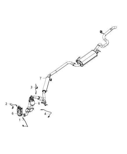 2011 Dodge Grand Caravan Clip Brake Line Diagram for 6506915AA