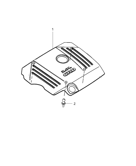 2007 Chrysler Sebring Engine Covers & Mounting & Components Diagram 1 - Thumbnail