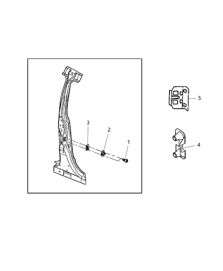 2006 Chrysler PT Cruiser Striker Front & Rear Doors Diagram