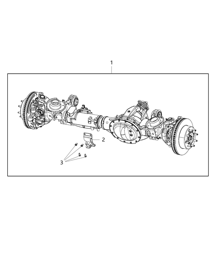 2016 Ram 3500 Pickup Front Axle Assembly Diagram 2 - Thumbnail