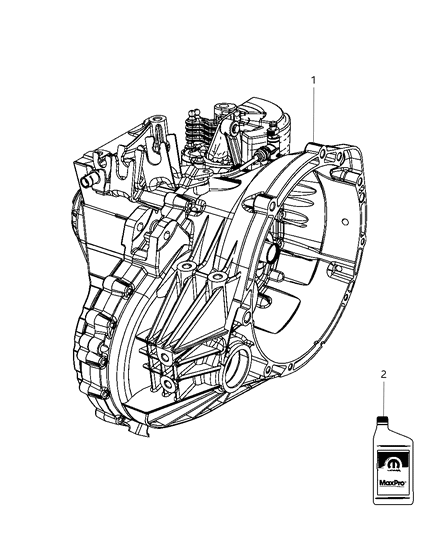 2009 Dodge Caliber Transmission / Transaxle Assembly of Manual Transmission Diagram 1 - Thumbnail