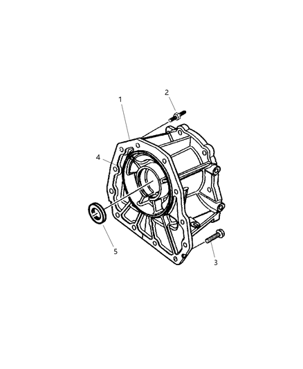 2006 Jeep Liberty Adapter Transfer Case Diagram for 52104357AC