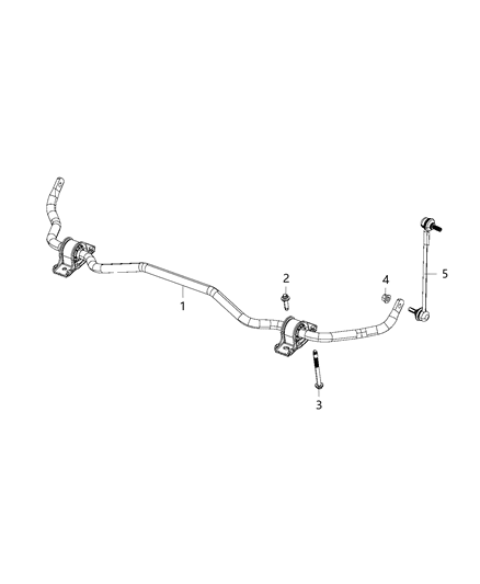 2019 Jeep Cherokee Stabilizer Bar, Front Diagram for 68379798AB