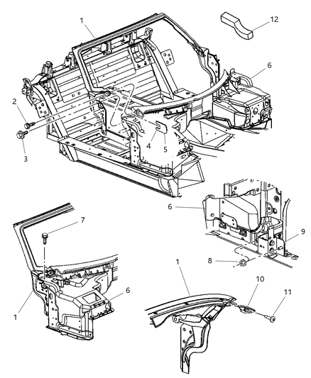 2004 Dodge Viper Panel Dash Diagram for 4865495AC