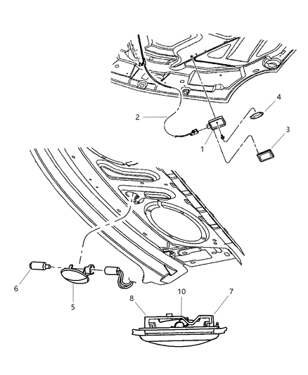 2001 Dodge Neon Sensor Intrusion Module Diagram for RP45TL2AC