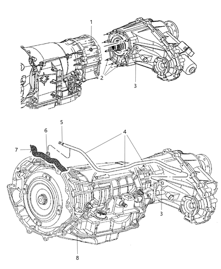 2008 Jeep Commander Transfer Case Mounting & Venting Diagram 2 - Thumbnail