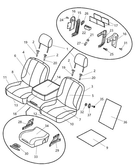2008 Dodge Ram 2500 Armrest Base Lid, Front Lower Diagram for 1FR761J3AA