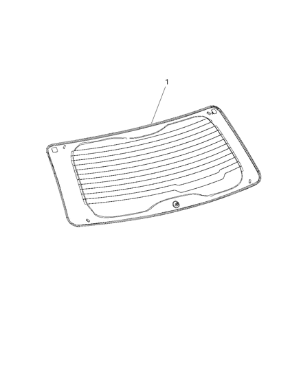 2019 Dodge Durango Lift Glass, Rear Diagram for 68033439AG