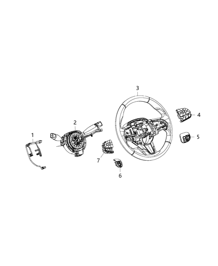 2015 Chrysler 200 Switch Multifunction Diagram for 68145642AE