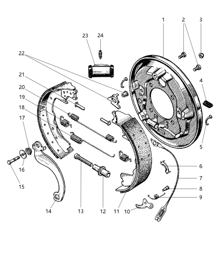 2001 Dodge Ram Wagon Rear Brakes Diagram 2 - Thumbnail
