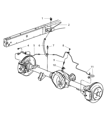 2003 Dodge Ram 1500 Tube Brake Diagram for 52009959AB